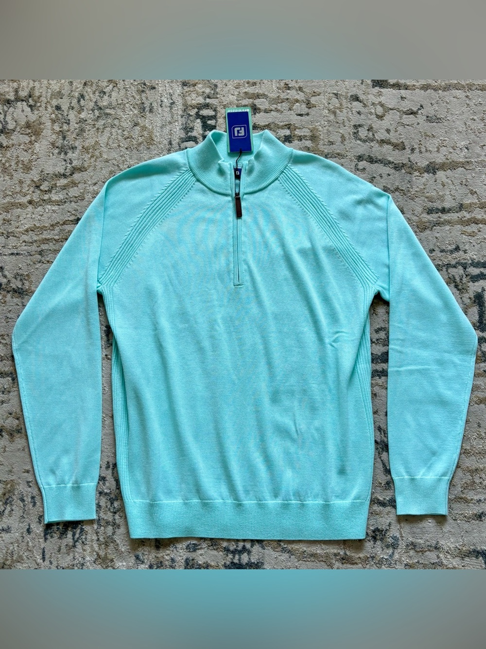 Footjoy drirelease Wool Blend Half Zip Sweater NEW Men’s medium Mint Golf